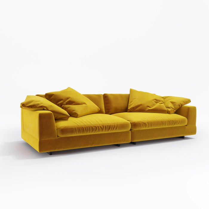 Диван Amur желтого цвета - купить Прямые диваны по цене 355446.0