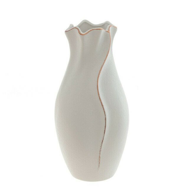 Фарфоровая ваза L белого цвета