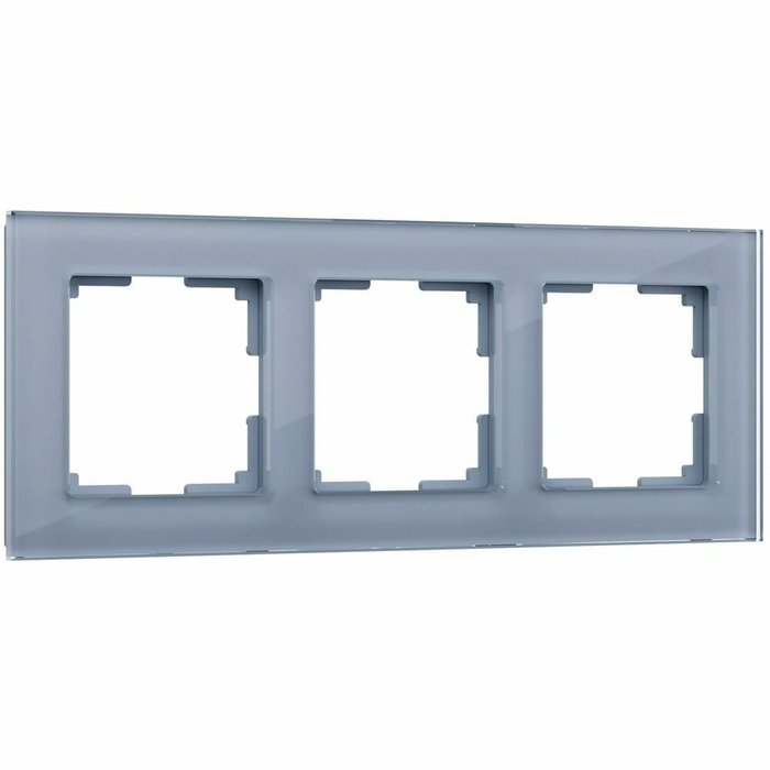 Рамка из стекла на 3 поста Favorit серый W0031115 Рамка из стекла на 3 поста Favorit серый W0031115