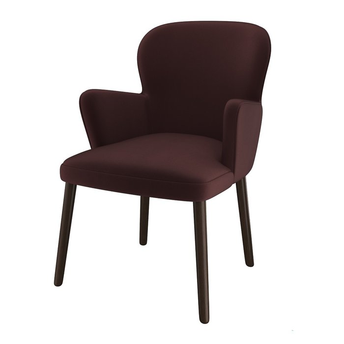 Стул-кресло мягкий Betonica бордового цвета
