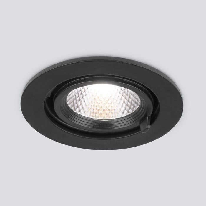 Встраиваемый точечный светодиодный светильник 9918 LED 9W 4200K черный Osellu - купить Встраиваемые споты по цене 544.0