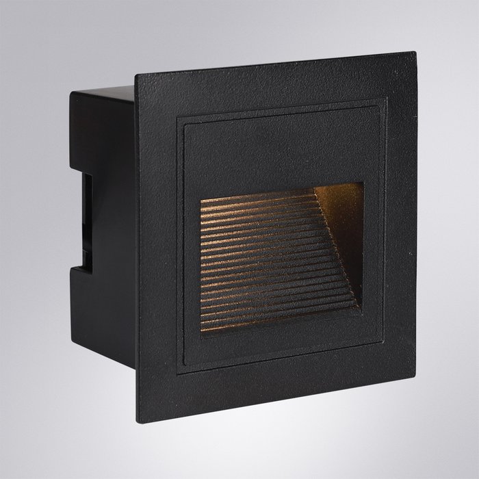 Подсветка для лестниц Arte Lamp PIAZZA A7325IN-1BK - лучшие Настенные уличные светильники в INMYROOM Подсветка для лестниц Arte Lamp PIAZZA A7325IN-1BK - лучшие Настенные уличные светильники в INMYROOM