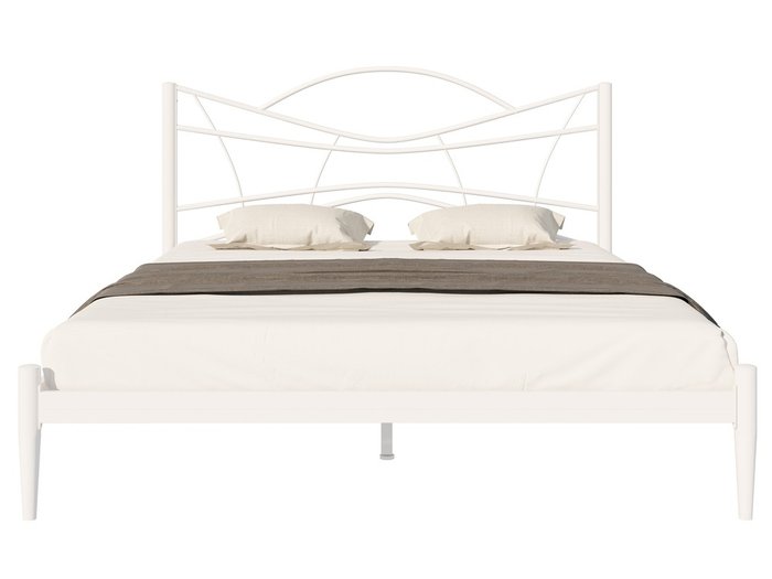 Кровать Нори 160х200 без подъемного механизма белого цвета