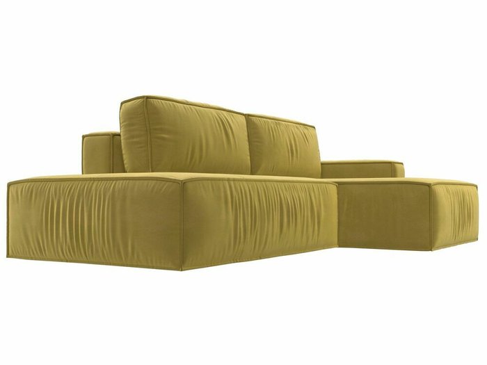 Угловой диван-кровать Прага модерн желтого цвета правый угол - лучшие Угловые диваны в INMYROOM