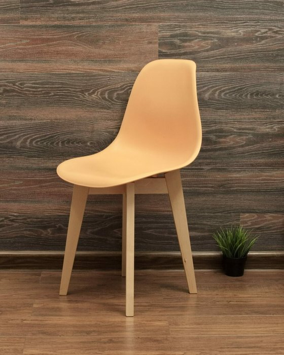 Стул Сашш персиково-бежевого цвета - лучшие Обеденные стулья в INMYROOM