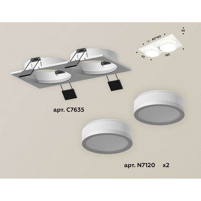 Светильник точечный Ambrella Techno Spot XC7635041 - купить Встраиваемые споты по цене 4425.0