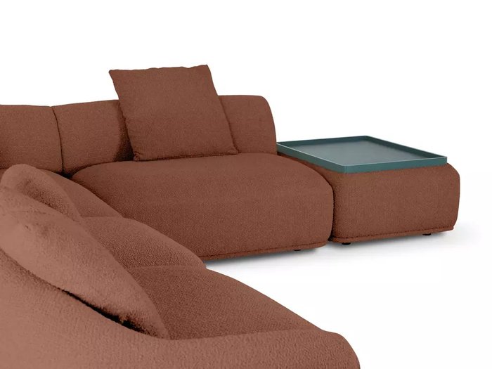 Угловой модульный диван Fabro коричневого цвета - лучшие Угловые диваны в INMYROOM