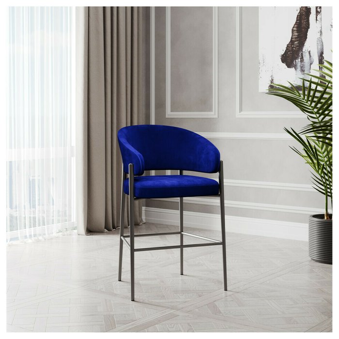 Барный стул Linda синего цвета - лучшие Барные стулья в INMYROOM