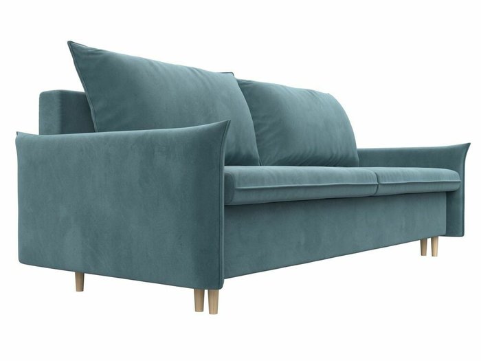 Прямой диван-кровать Хьюстон бирюзового цвета - лучшие Прямые диваны в INMYROOM