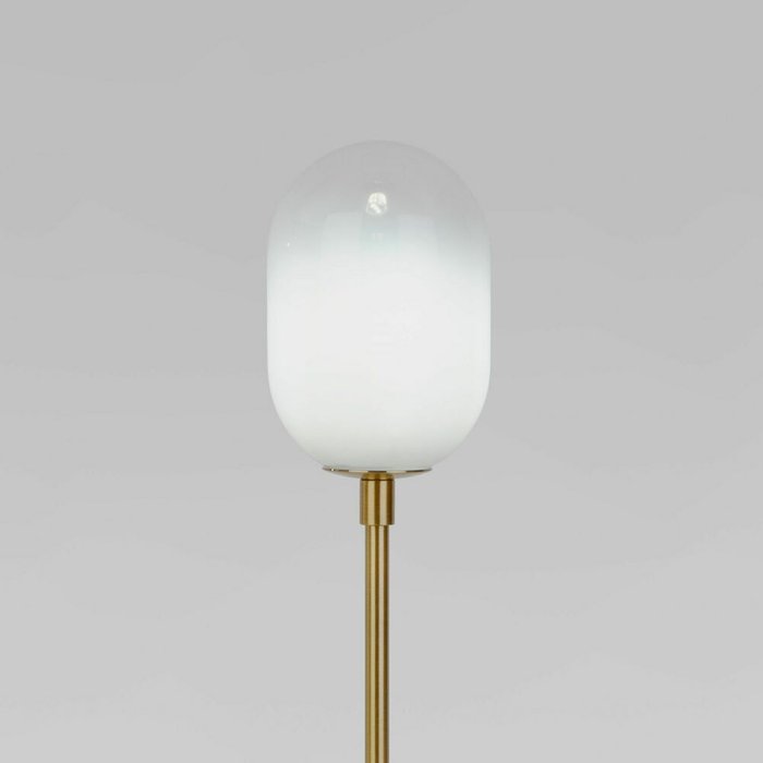 Настольный светильник со стеклянным плафоном 01161/1 латунь Loona - купить Настольные лампы по цене 10500.0