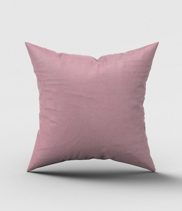 Подушка декоративная Канвас 40х40 розового цвета