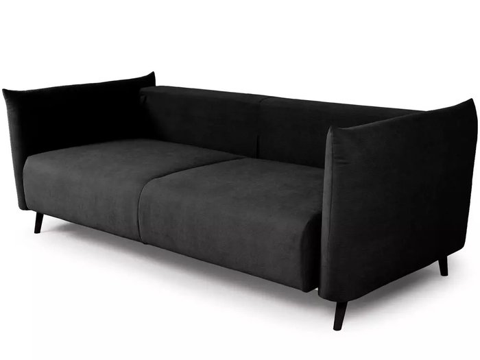 Диван-кровать Menfi темно-серого цвета с черными ножками - лучшие Прямые диваны в INMYROOM