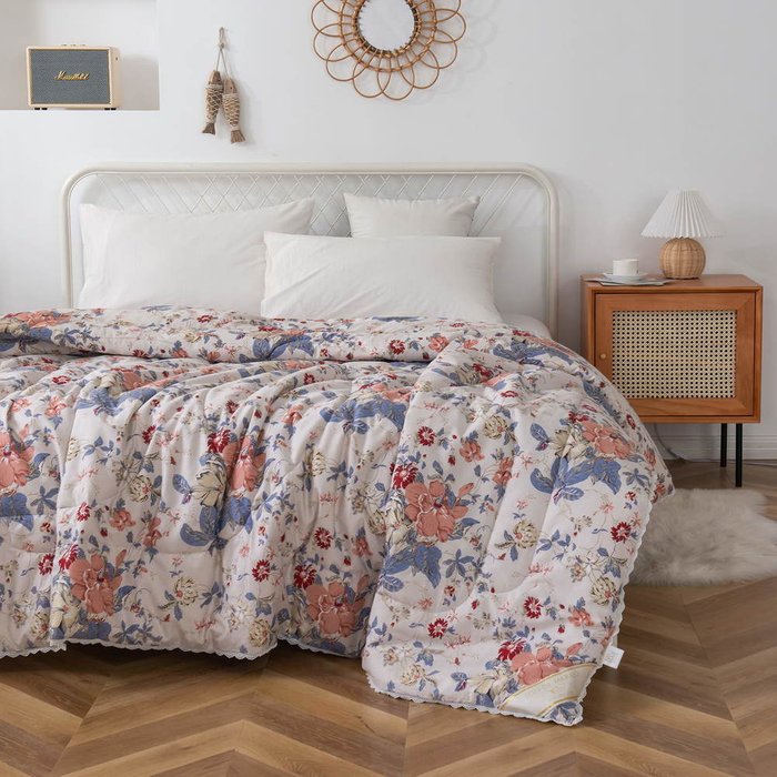 Одеяло Эрин 160х220 кремового цвета - лучшие Одеяла в INMYROOM