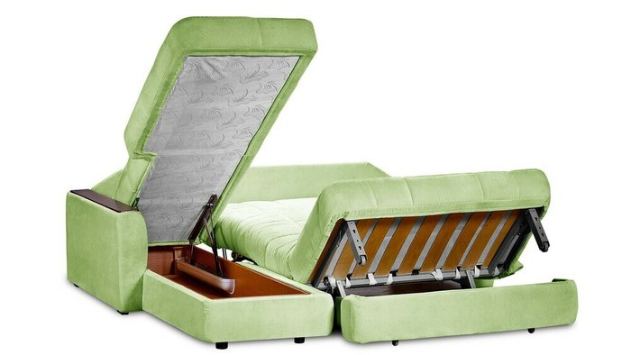 Угловой диван-кровать Гадар S светло-зеленого цвета  - лучшие Угловые диваны в INMYROOM