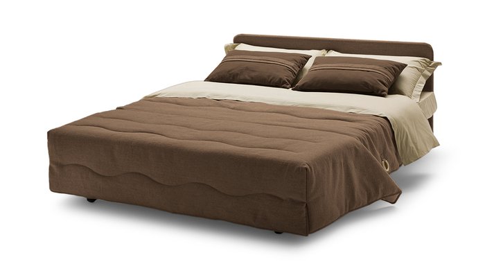 Диван-кровать Весна коричневого цвета - купить Прямые диваны по цене 54300.0