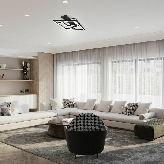 Потолочная люстра Enke 10267/3LED (металл, цвет черный) - купить Потолочные люстры по цене 15800.0 Потолочная люстра Enke 10267/3LED (металл, цвет черный) - купить Потолочные люстры по цене 15800.0