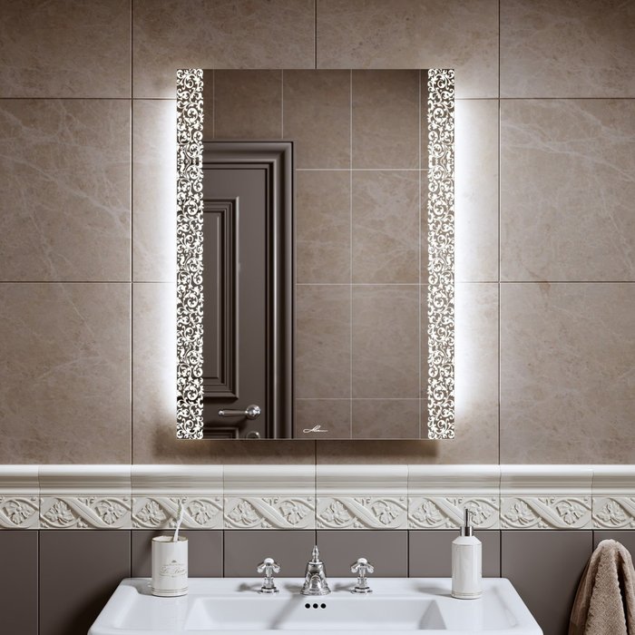 Настенное зеркало Delveto 80х80 с подсветкой - лучшие Настенные зеркала в INMYROOM