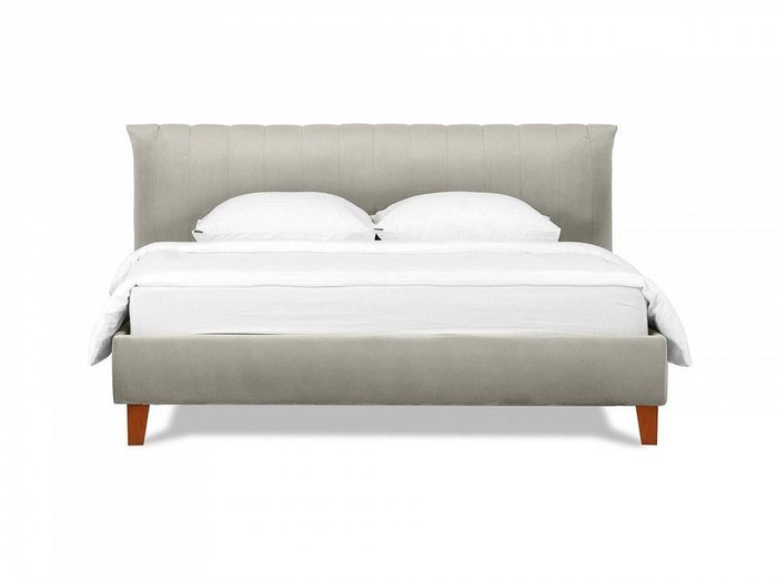 Кровать Queen II Anastasia L 160х200 светло-серого цвета - купить Кровати для спальни по цене 59760.0