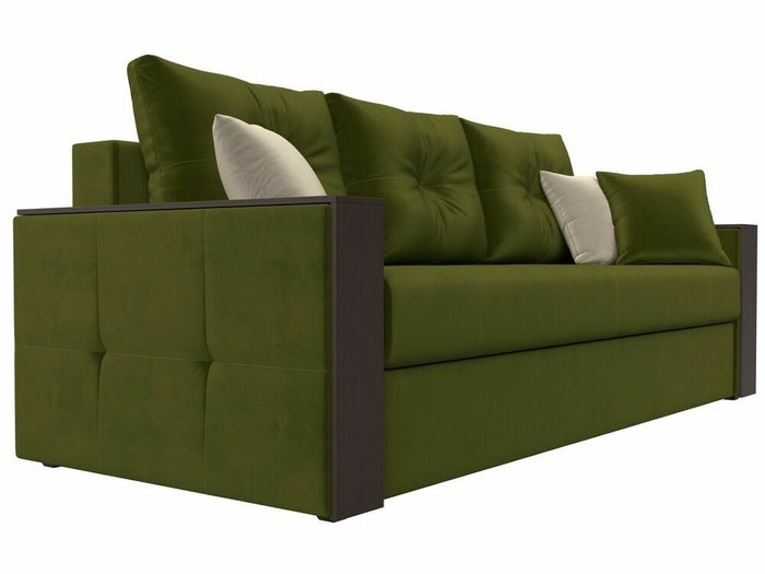 Прямой диван-кровать Валенсия зеленого цвета - лучшие Прямые диваны в INMYROOM