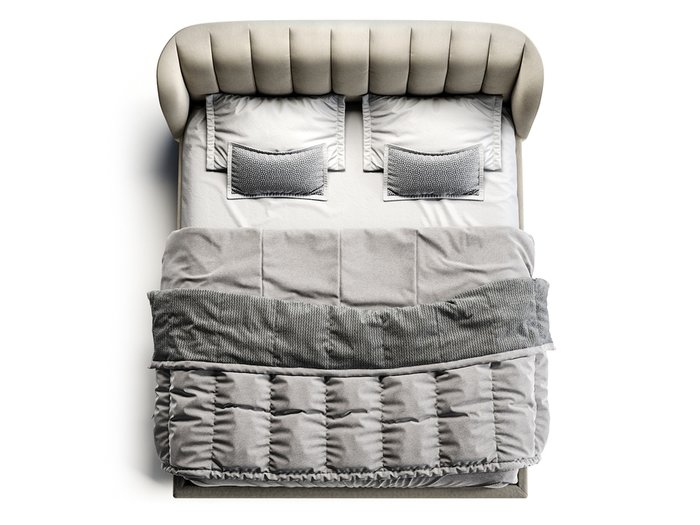 Кровать Tulip серо-бежевого цвета 180х200 - купить Кровати для спальни по цене 124900.0