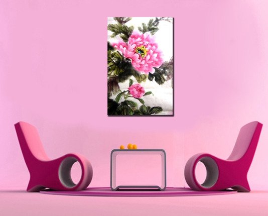 Дизайнерская картина на холсте "Колоритный цветок" - купить Принты по цене 3490.0