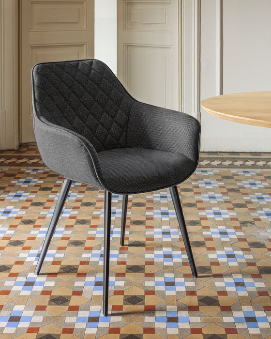 AMINY Chair fabric dark grey - купить Обеденные стулья по цене 41990.0