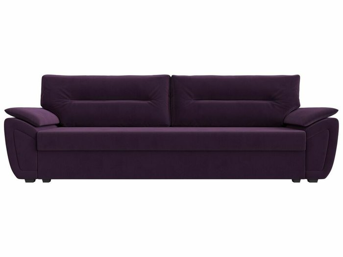Прямой диван-кровать Нэстор Лайт темно-фиолетового цвета - купить Прямые диваны по цене 31999.0
