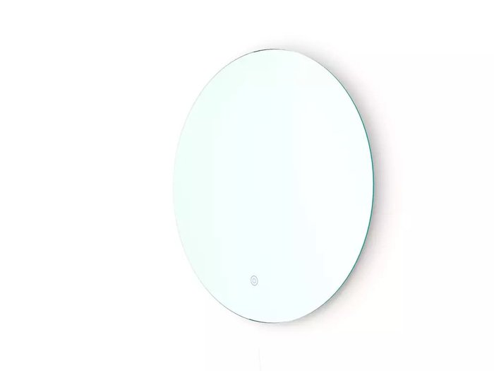 Настенное зеркало Tap серебряного цвета с подсветкой  - купить Настенные зеркала по цене 7700.0