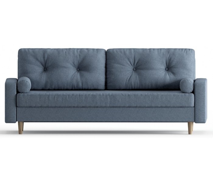 Диван-кровать из рогожки Basel синего цвета - купить Прямые диваны по цене 39490.0