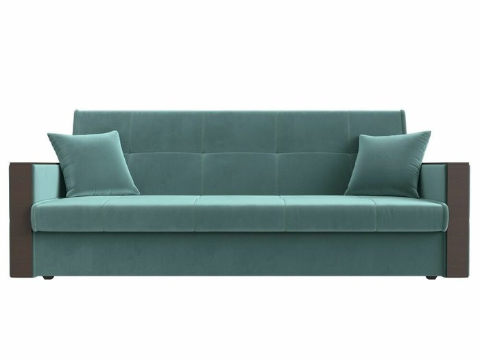 Прямой диван-кровать Валенсия темно-бирюзового цвета (книжка) - купить Прямые диваны по цене 28999.0