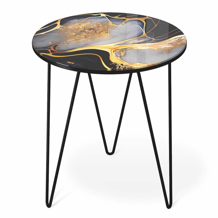 Стол кофейный Cosmic черно-золотого цвета - купить Кофейные столики по цене 8500.0