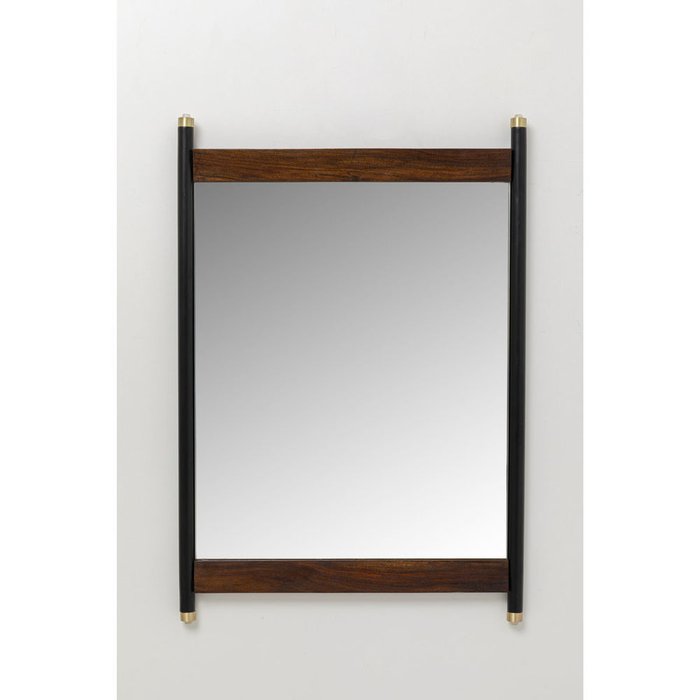 Настенное зеркало Ravello 55х80 в раме коричневого цвета