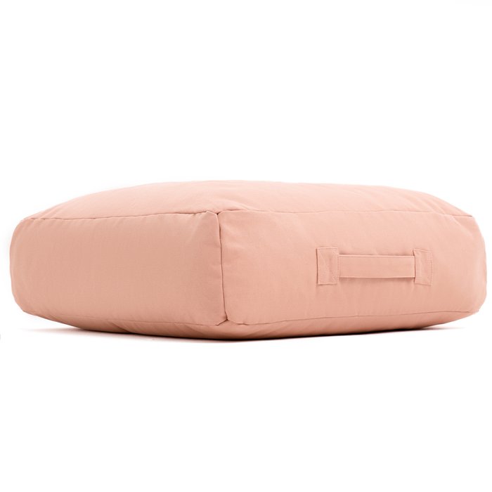 Пуф-подушка из натурального хлопка розового цвета - купить Бескаркасная мебель по цене 9000.0