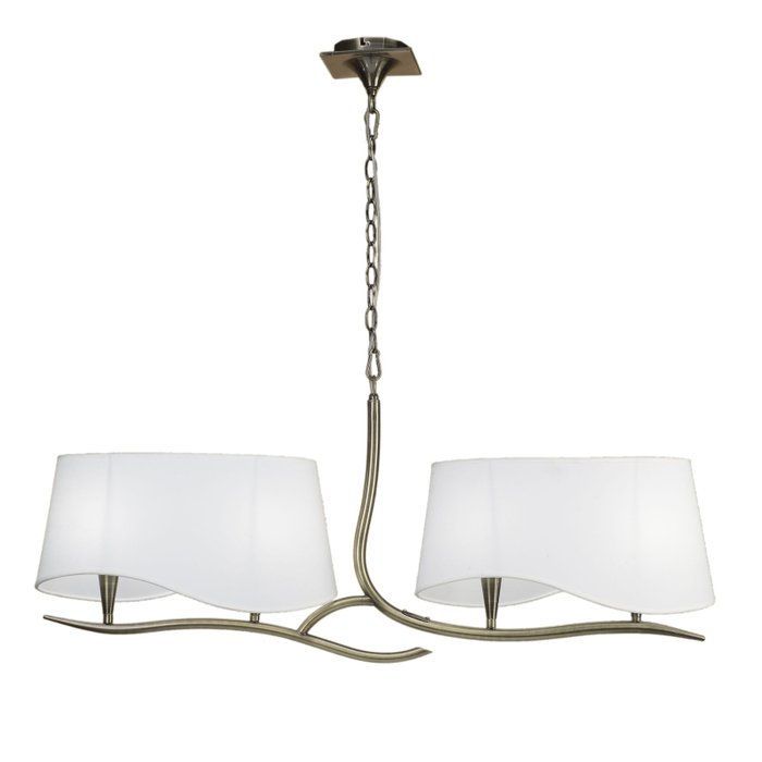 Подвесная люстра Ninette Antique Bras 1921 (ткань, цвет кремовый)