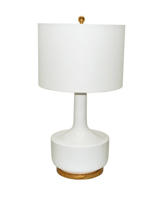 Настольная лампа Ридли с белым абажуром