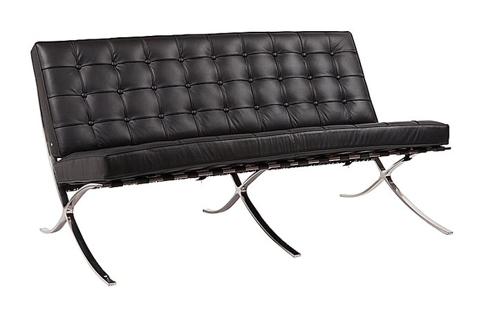 Двухместный диван Barcelona чёрного цвета - купить Прямые диваны по цене 144000.0