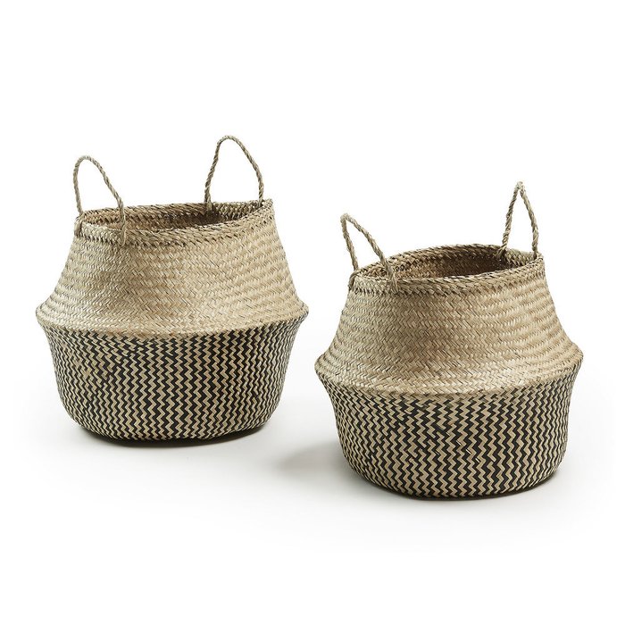 Набор из двух корзин Sofly из морской травы - купить Плетеные корзины по цене 13990.0