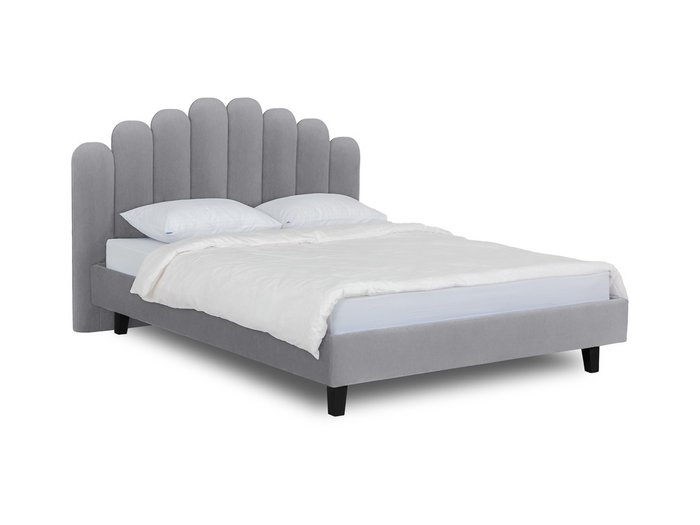 Кровать Queen Sharlotta L серого цвета 160х200
