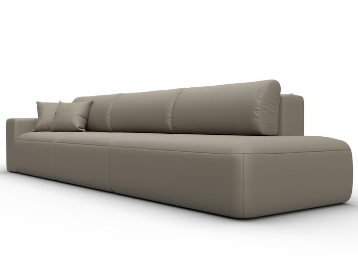 Диван-кровать Лига 036 Модерн Лонг бежевого цвета с левым подлокотником (экокожа) - лучшие Прямые диваны в INMYROOM Диван-кровать Лига 036 Модерн Лонг бежевого цвета с левым подлокотником (экокожа) - лучшие Прямые диваны в INMYROOM