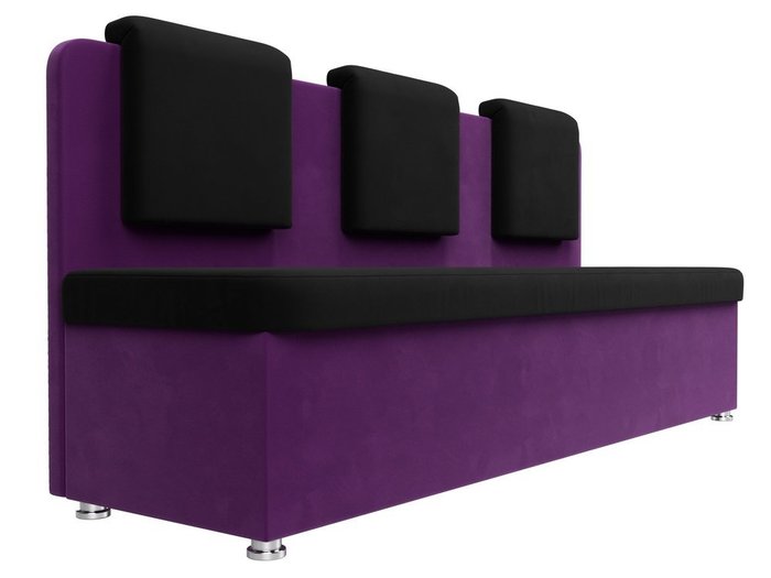 Кухонный прямой диван Маккон фиолетово-черного цвета - лучшие Прямые диваны в INMYROOM
