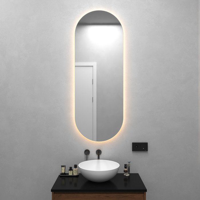 Настенное зеркало Nolvis NF LED M с тёплой подсветкой  - лучшие Настенные зеркала в INMYROOM