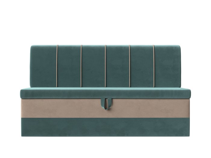 Диван-кровать Энигма бирюзово-бежевого цвета - купить Прямые диваны по цене 34999.0