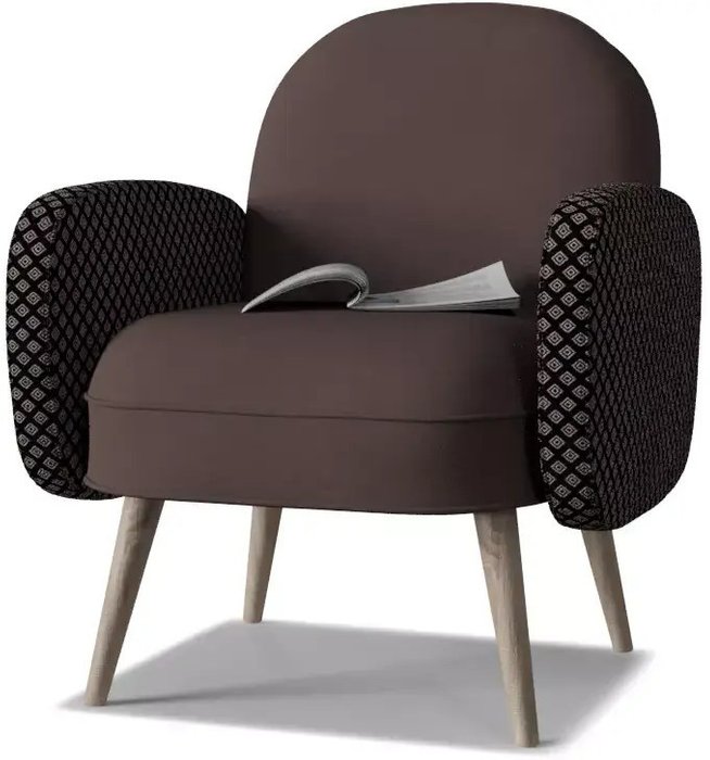 Кресло Бержер коричневого цвета - лучшие Интерьерные кресла в INMYROOM
