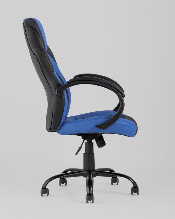 Кресло игровое Top Chairs Racer Midi черно-синего цвета - лучшие Офисные кресла в INMYROOM