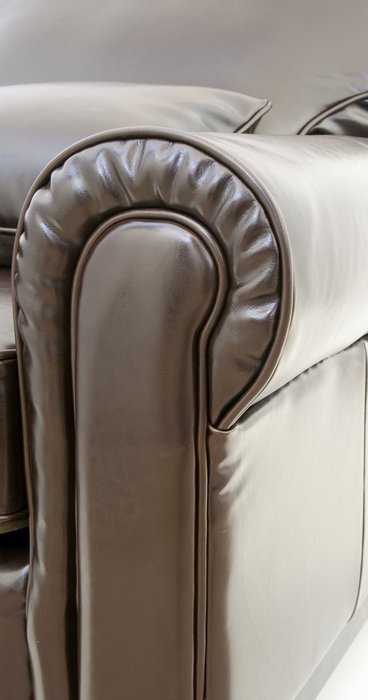  Кожаный диван Todes коричневого цвета - купить Прямые диваны по цене 204800.0