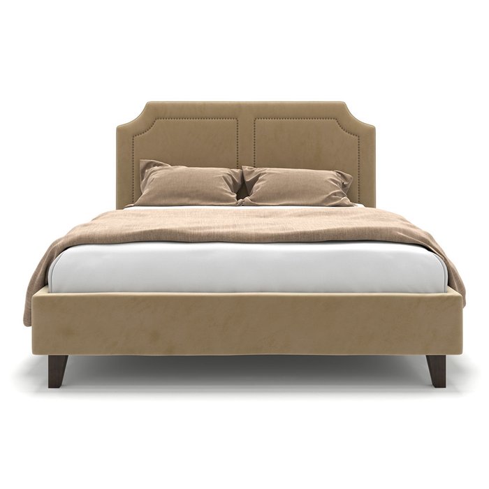 Кровать Kimberly бежевого цвета на ножках 200х200 - купить Кровати для спальни по цене 85900.0