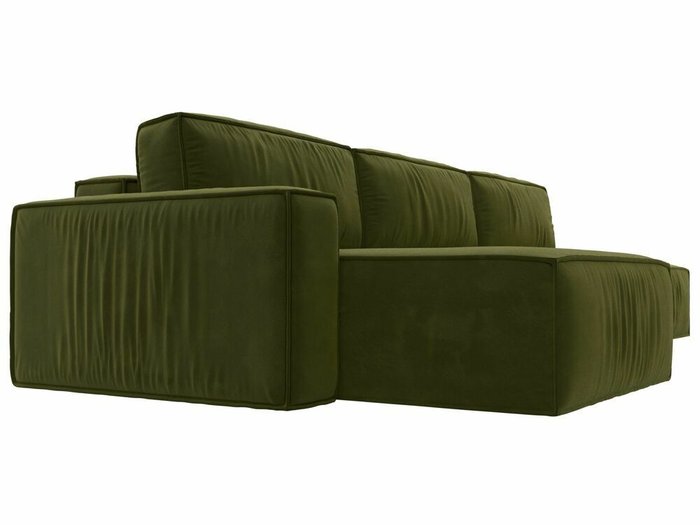 Угловой диван-кровать Прага модерн лонг зеленого цвета левый угол - лучшие Угловые диваны в INMYROOM