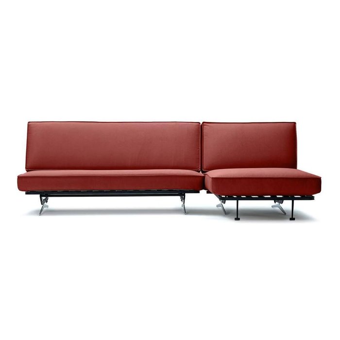 Угловой диван-кровать Арни Galaxy красного цвета