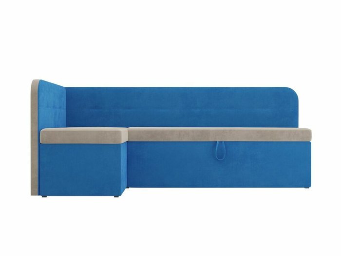 Угловой диван-кровать Форест бежево-голубого цвета левый угол - купить Угловые диваны по цене 42999.0