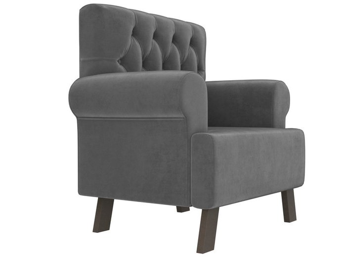 Кресло Хилтон серого цвета - лучшие Интерьерные кресла в INMYROOM